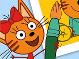 Children's Coloring Book: Three Cats