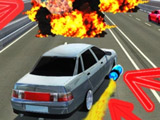 Traffic Racer with Guns on the Car