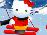 Hello Kitty Skiing