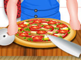 Baby Juliet Cooking Pizza