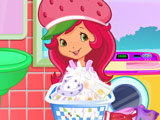 Strawberry Shortcake Washing Clothes