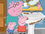 Peppa Pig Bathroom Cleaning
