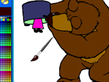Oso busca a Masha: Dibujo para colorear